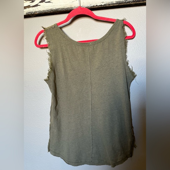 BOHME DISTRESSED DARK GREEN TANK - Picture 4 of 4